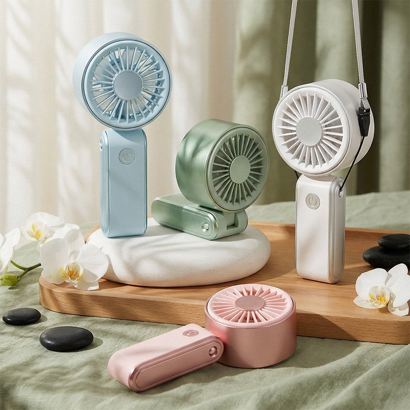 Foldable Mini Handheld Fan USB Rechargeable Portable Small Desk Fan