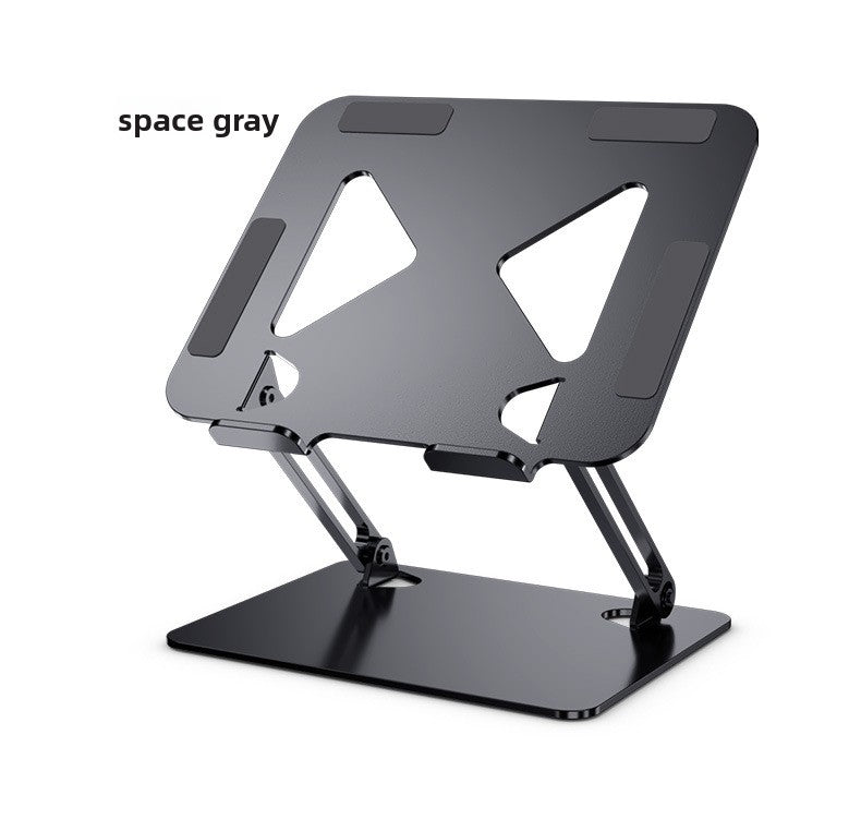 Foldable Metal Laptop Stand Portable Height Adjustable Cooling Holder for Tablets and Notebooks up to 17 Inches