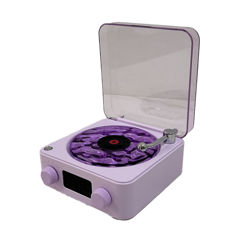 Retro Wireless Bluetooth Speaker with White Noise Clock Projection Light