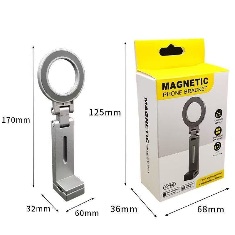 Magnetic Phone Holder Magsafe Compatible 360 Degree Rotating Foldable Desktop Stand