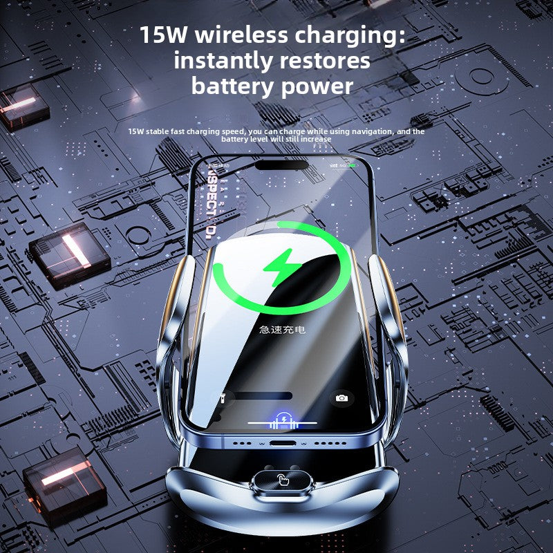 Magnetic Wireless Car Charger Mount, 15W Fast Charging Air Vent Phone Holder with Smart Sensor
