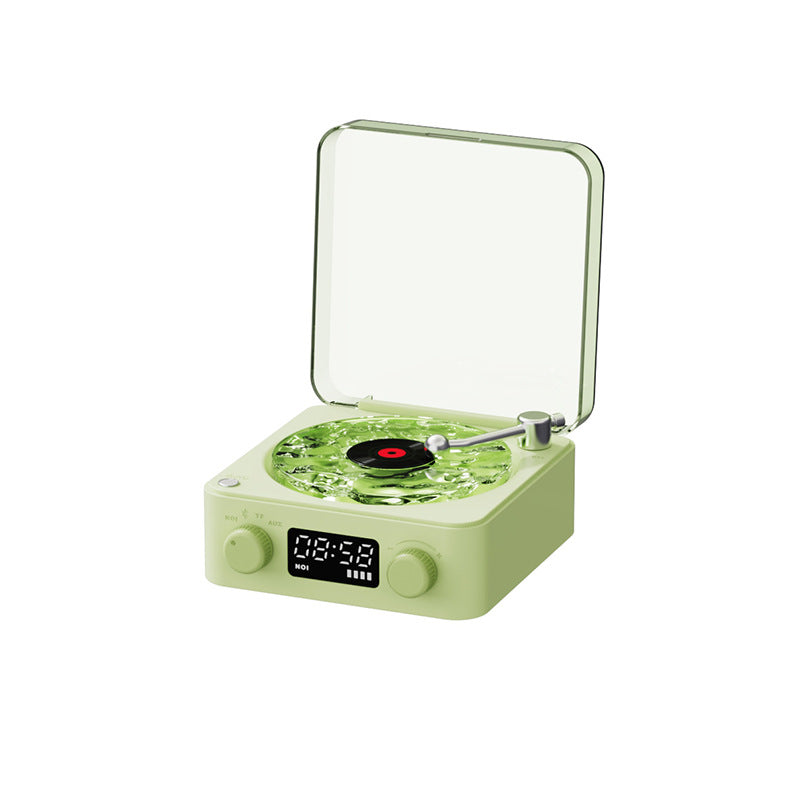 Retro Wireless Bluetooth Speaker with White Noise Clock Projection Light