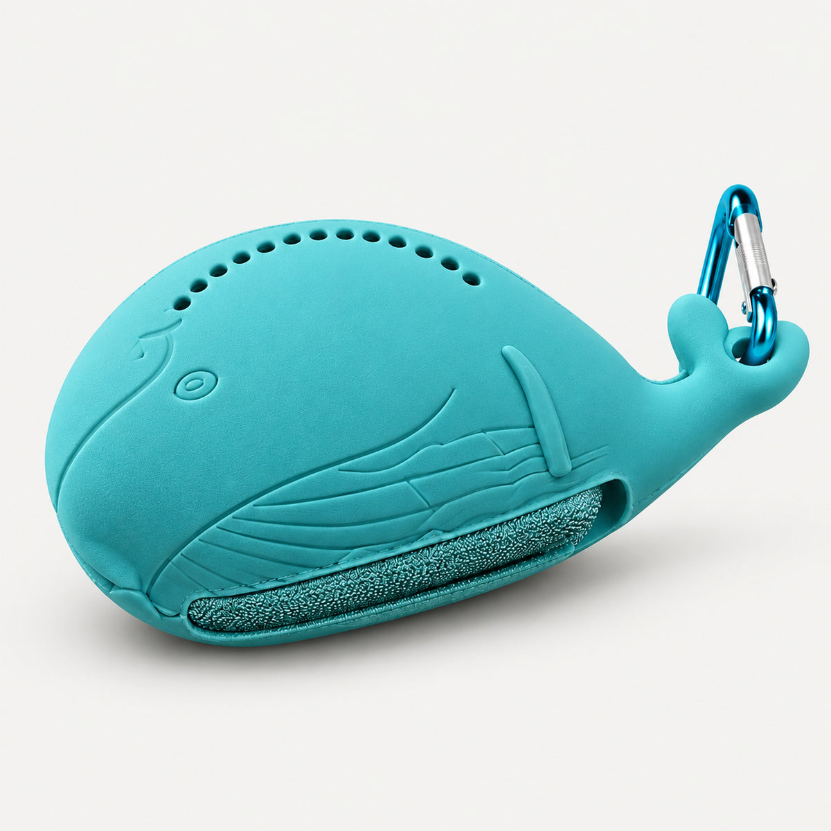 Compact Travel Towel with Whale Case — Turquoise