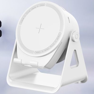 Multi-Function Bluetooth Speaker with Wireless Charger, RGB Light and Phone Stand