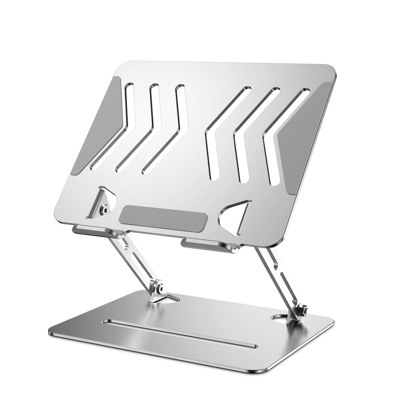 Foldable Metal Laptop Stand Portable Height Adjustable Cooling Holder for Tablets and Notebooks up to 17 Inches