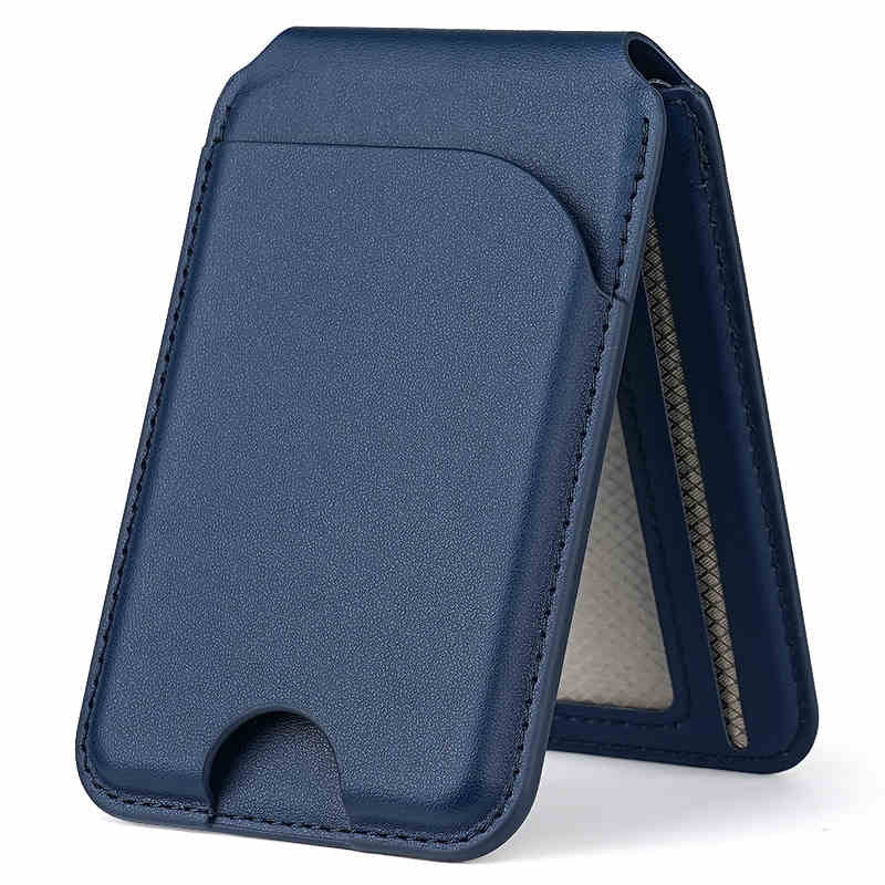 Magnetic leather stand card holder