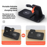 Foldable Fast-Charging Three-In-One Wireless Charger
