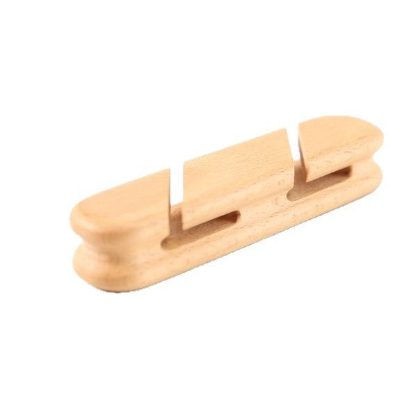Solid Wood Cable Organizer with Magnetic Charging Hub