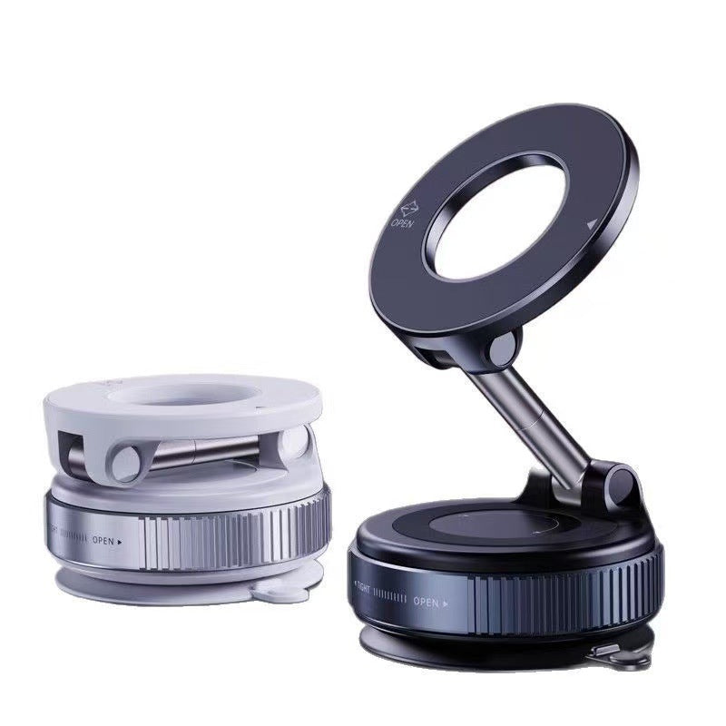 Vacuum Adsorption Magnetic Car Phone Holder 360-Degree Rotating Suction Cup Dashboard Mount