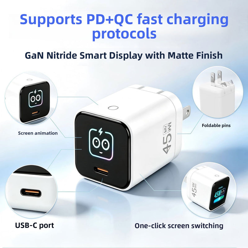 45W GaN Digital Display Fast Charger