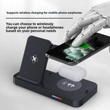 Foldable Fast-Charging Three-In-One Wireless Charger