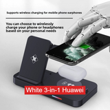 Foldable Fast-Charging Three-In-One Wireless Charger