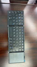 Tri-Fold Bluetooth Keyboard with Touchpad, 64-Key Rechargeable Wireless Keyboard