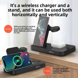 Foldable Fast-Charging Three-In-One Wireless Charger