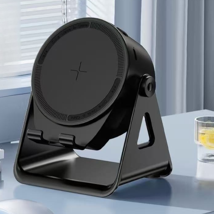 Multi-Function Bluetooth Speaker with Wireless Charger, RGB Light and Phone Stand
