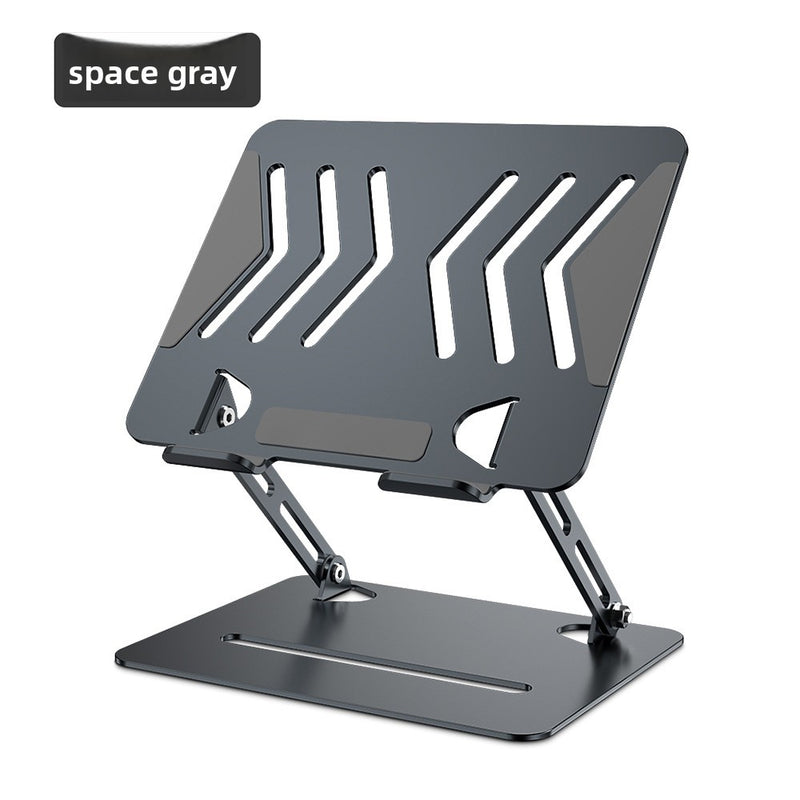 Foldable Metal Laptop Stand Portable Height Adjustable Cooling Holder for Tablets and Notebooks up to 17 Inches