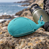 Compact Travel Towel with Whale Case — Turquoise