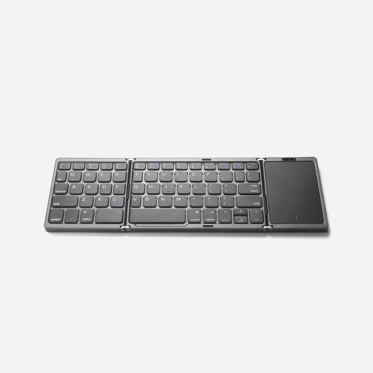 Tri-Fold Bluetooth Keyboard with Touchpad, 64-Key Rechargeable Wireless Keyboard