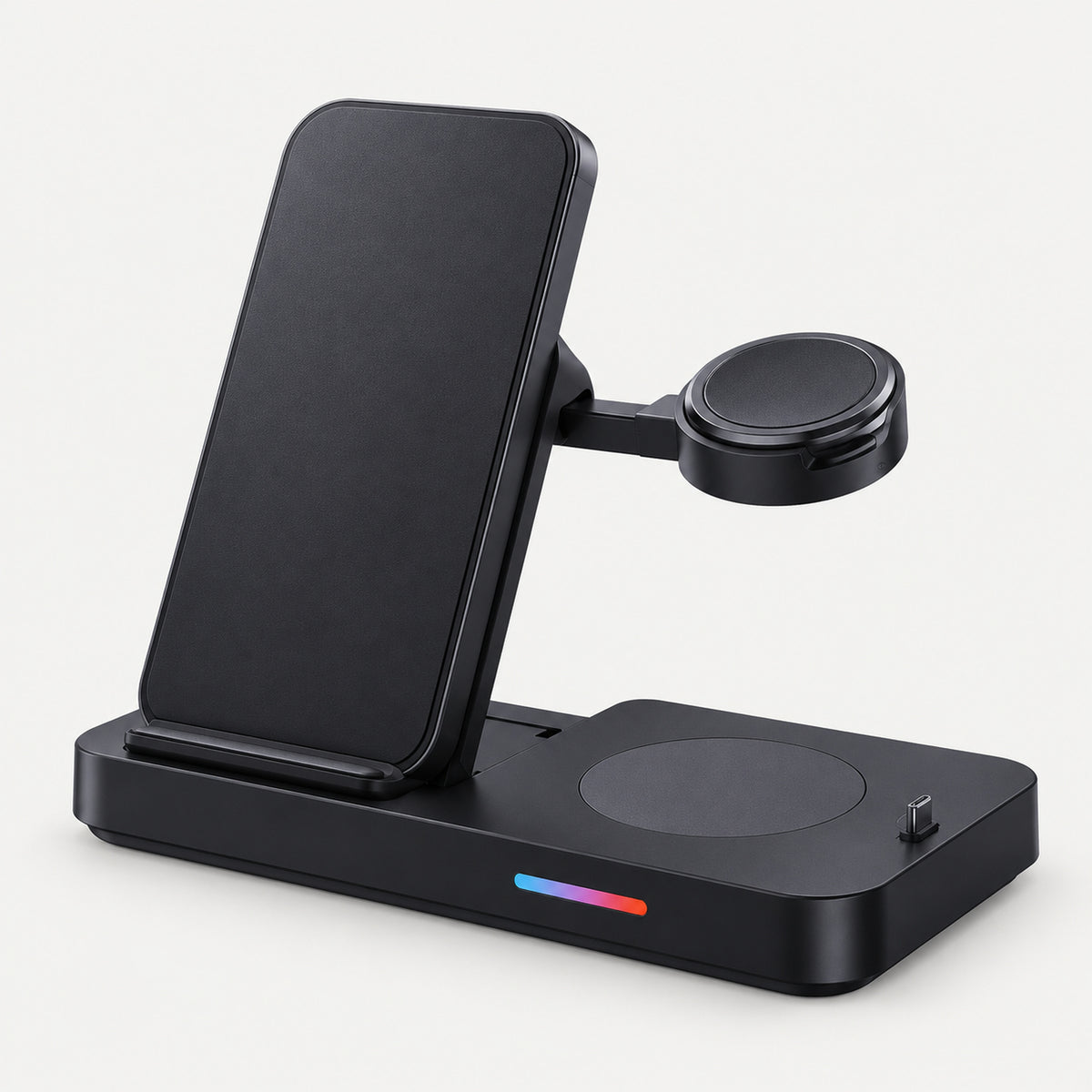 Foldable Fast-Charging Three-In-One Wireless Charger