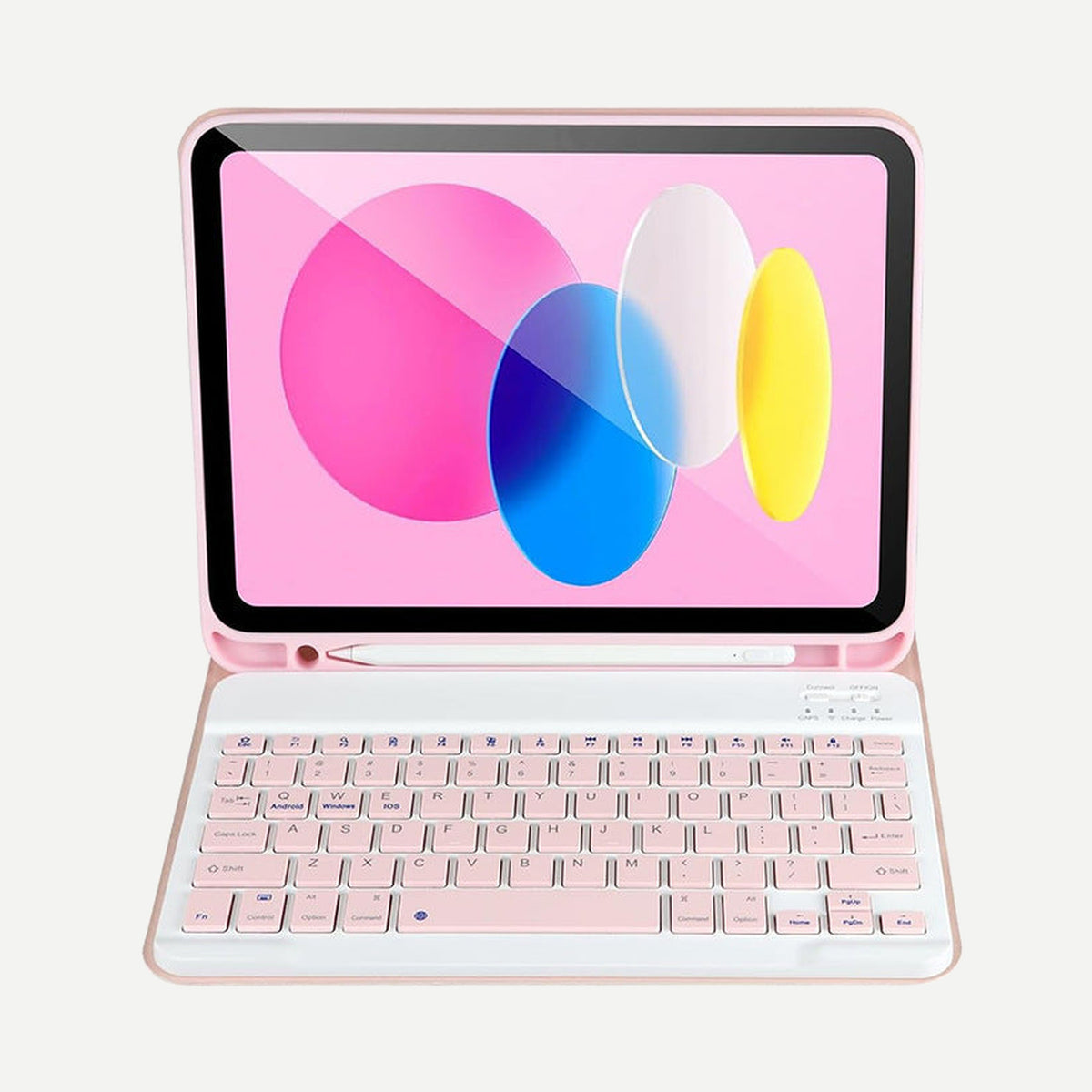Sakura Pink iPad Case with Bluetooth Keyboard and Mouse