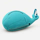 Compact Travel Towel with Whale Case — Turquoise