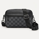 Checkered Crossbody Travel Bag
