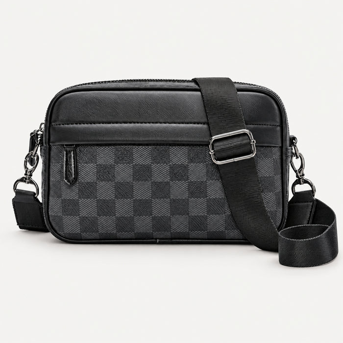 Checkered Crossbody Travel Bag